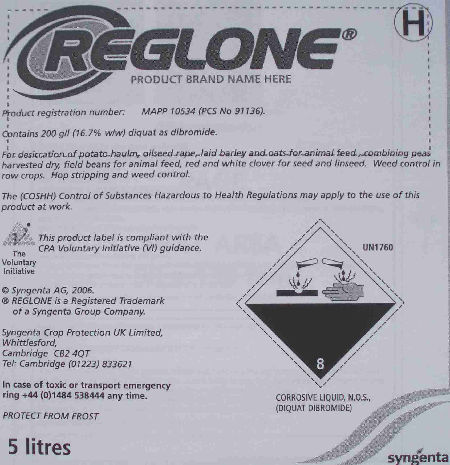 Pesticide (Reglone) Label