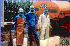 graphic: workers wearing protective clothing